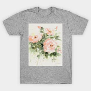 Washy Peach Roses A T-Shirt